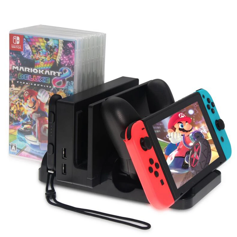 

Nintend Switch Multi-functional Charging Stand with Game Disk Storage for Nintendo Switch Joy-Con