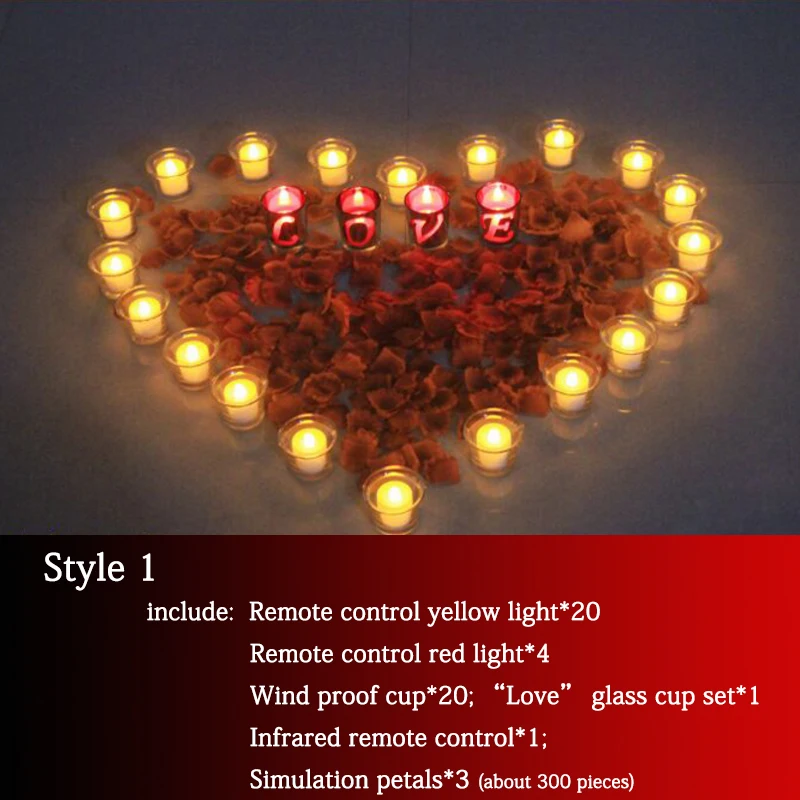 Romantische Rose Herz Kerze Set Fernbedienung Led Elektrische Flammenlose Kerze Valentinstag Props Kreative Balz Geburtstagsgeschenk Candle Sparklers Gift Box With Bowgift Box Candle Aliexpress