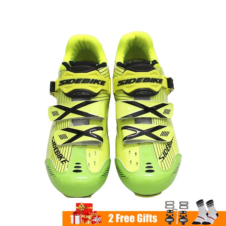 SIDEBIKE/Новинка года; Мужская и женская обувь для велоспорта; обувь для горного велосипеда; дышащая Ультралегкая спортивная обувь; Scarpe Ciclismo - Цвет: yellow