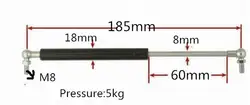 5 кг 11lb сила 60 мм длинный ход капота Лифт Поддержка авто газовая пружина в пружинах диаметр отверстия M8