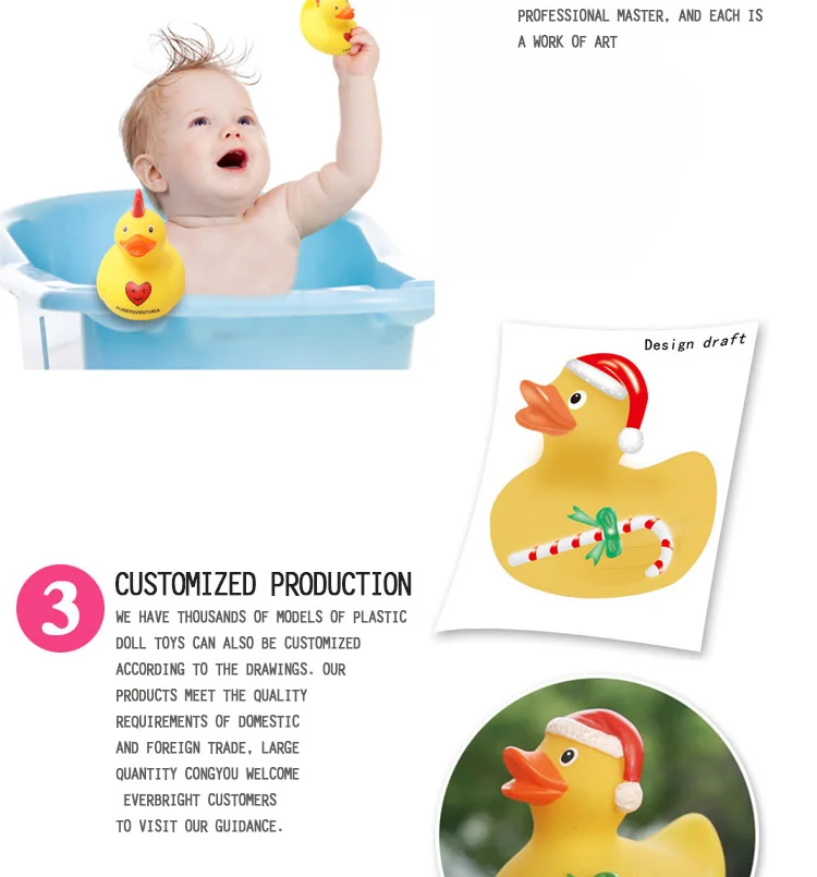 20pcs/50pcs Multi styles Rubber Ducks Bath Toy Baby Shower Water toys Pure Natural Cute Rubber Ducky for Baby Kinder Toys