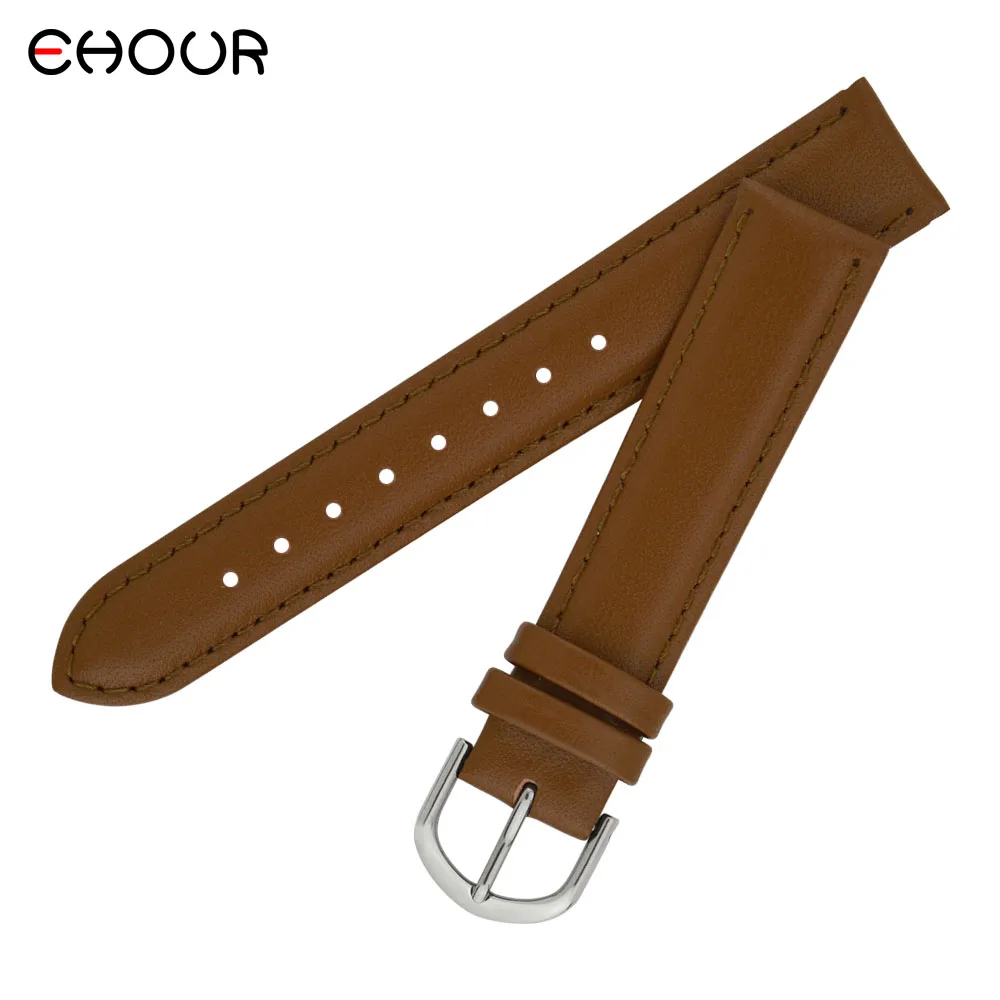 

18mm bracelet belt brown genuine leather watch band for replacement