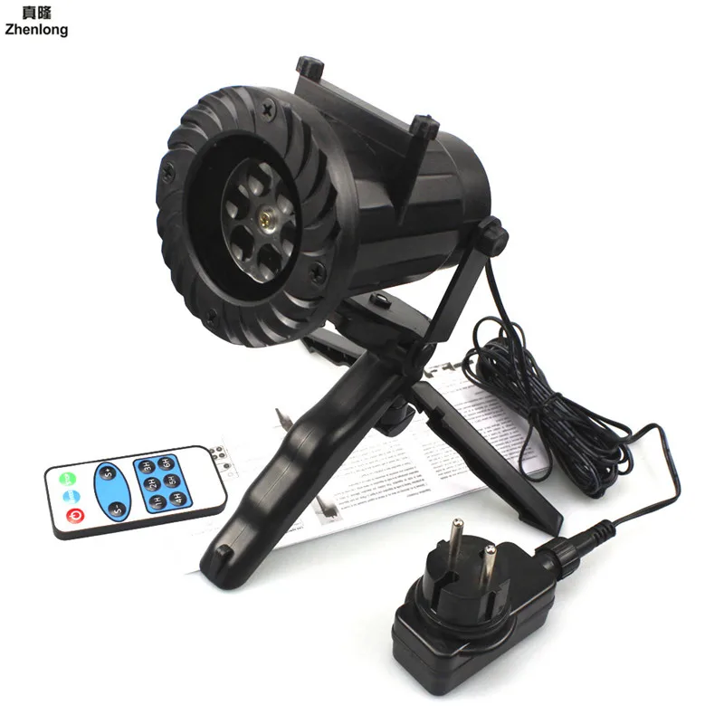 

New Led Projection Lamp Remote Christmas Outdoor Waterproof Laser Projector Garden Xmas Tree Holiday Lawn Lighting 16 Pcs Film
