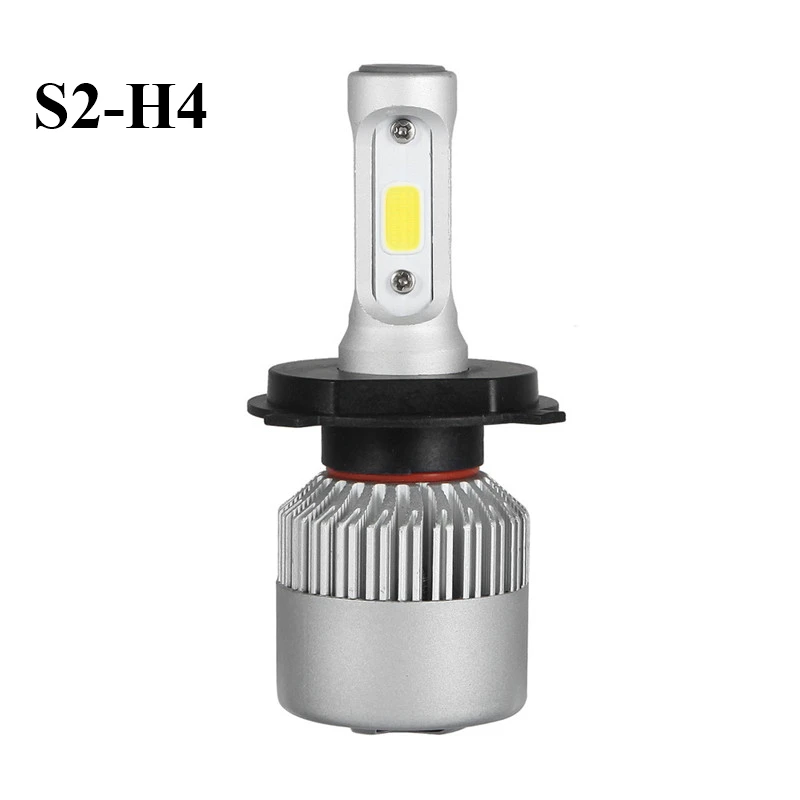 2x ECHAYAKU S2 H4 H7 H1 COB светодиодные фары H11 H13 12 В 9005 9006 H3 9004 9007 9012 72 Вт автомобильный