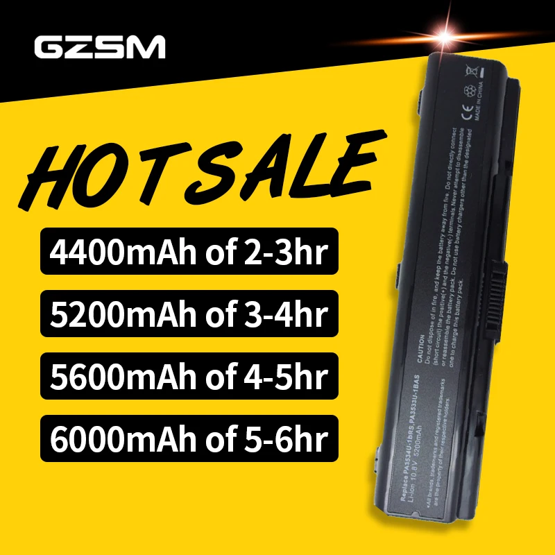 Gzsm Батарея для Toshiba PA3534U-1BAS PA3534U-1BRS A200 Батарея A205 A210 A215 A300 L300 L450D L500 L505 L555 PABAS098 Батарея