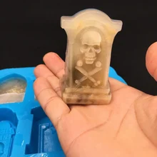 3D Томбстоун форма льда с крышкой для бара вечерние DIY Инструменты Для Мороженого Льда лоток формы кубический лоток производитель силиконовая форма для льда
