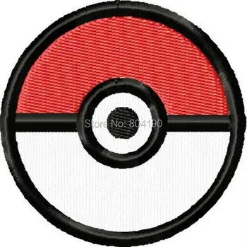 

3" Pokemon Pokeball Comics tv movie Embroidered Emblem punk rockabilly applique sew on/ iron on patch clothes application