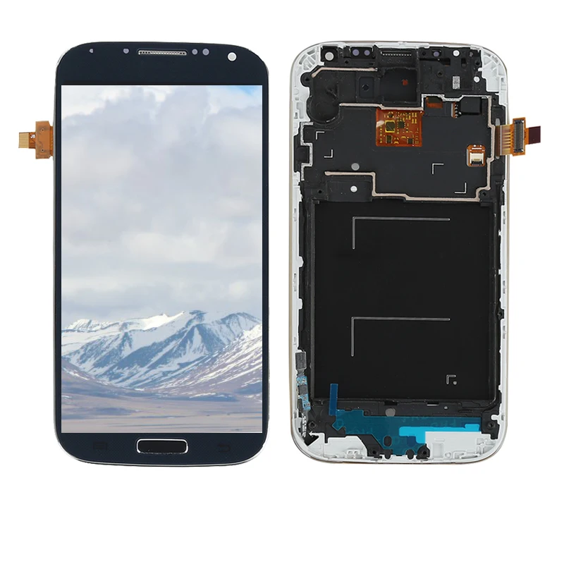 Цена S4 lcd для SAMSUNG Galaxy S4 экран дисплея i9505 i9500 i9505 i9506 i9515 i337 lcd сенсорный экран дигитайзер с рамкой I9500 lcd