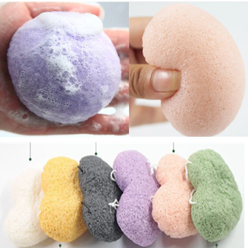 

7 Colors Natural Konjac Konnyaku Facial Puff Face Cleanse Washing Sponge Exfoliator Cleansing Sponge Puff Facial Care Cleanser