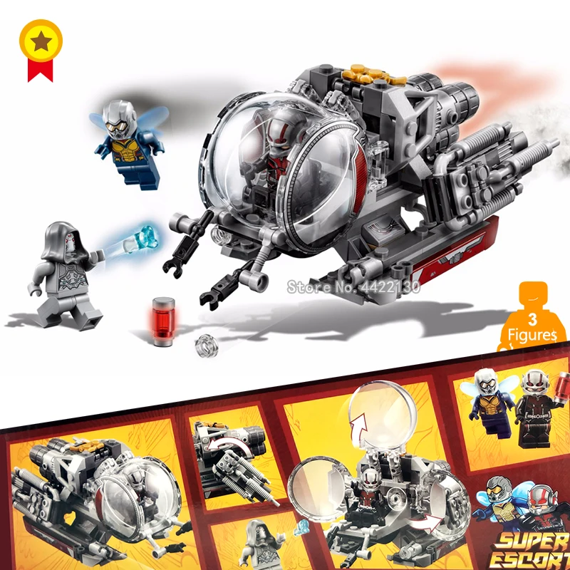 

Marvel Superhero Series Quantum World Ants Spaceship building block Capture Compatible legoinglys Avengers 3 figures Toy