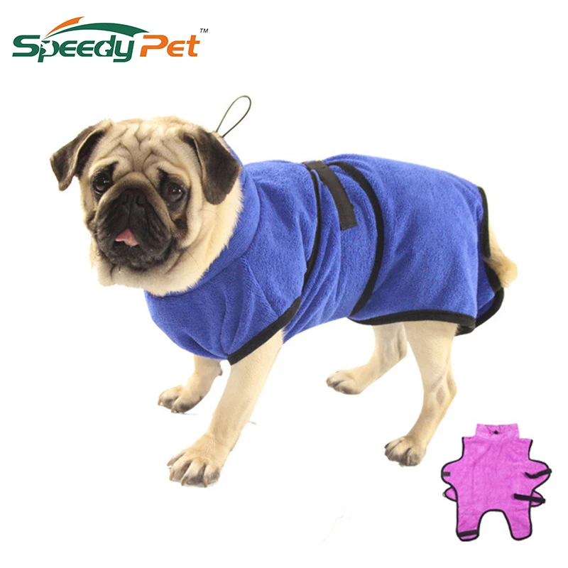 

Super Absorbent Pet Dog Bathrobe Quick Drying Microfiber Dog Bath Robe Comfortable Daliy UsePet Bath Towel For Dog Puppy And Cat