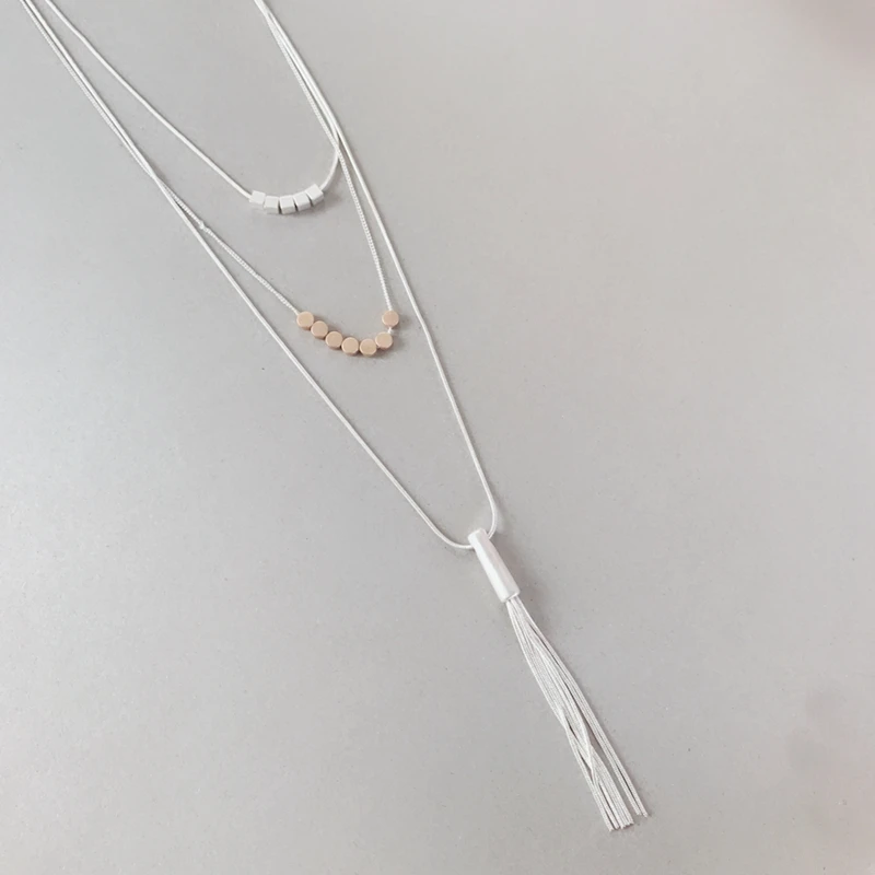 Трехслойное регулируемое ожерелье змеиная цепочка|necklace free shipping|snake chainchain tassel |