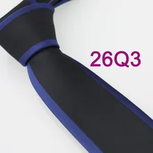 Yibei Coachella связи Для мужчин уменьшают Галстук черный с Королевский синий граничит Тканые галстук узкий галстук для Для мужчин gravata Corbata