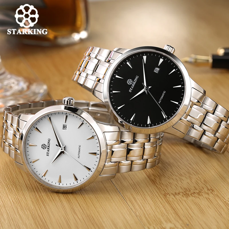 STARKING Watch Men Automatic Self-wind Stainless Steel 5atm Waterproof Business Men Mechanical Wrist Watches reloj hombre AM0184