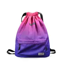 Waterproof Unisex Large Capacity Drawstring Bag Gym Shopping Sport Backpack