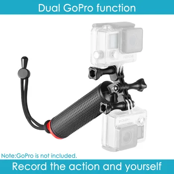 

Neewer Floating Hand Grip Handheld Stabilizer Selfie Stick for GoPro Hero 5 4 3+ Dual Mount Phone Holder for iPhone7 plus