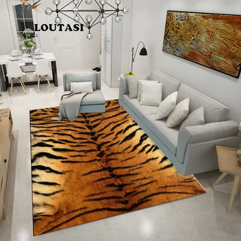 

LOUTASI Tiger Pattern Printed Carpets for Living Room Bedroom Sofa Coffee Table Area Rug Soft Room Rugs Floor Mat Home Decor