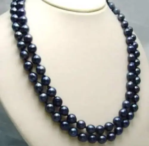 

charming 9-10mm tahitian black pearl necklace 32" 14K yellow Gold Clasp^^^@^Noble style Natural Fine jewe FREE SHIPPING