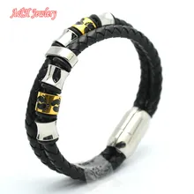 5 шт супер количество двухслойные браслеты из натуральной кожи для мужчин из нержавеющей стали с следом лазерного браслета