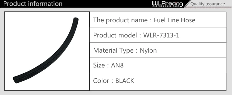 WLR RACING-8 AN Pro's Lite черный нейлоновый Плетеный гоночный шланг линия мазута 350 фунтов/кв. дюйм 0,3 м WLR7313-1