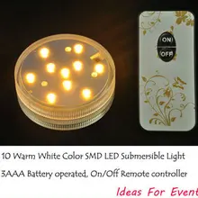 4 шт./лот погружные свет, ваза свет База, с дистанционным управлением для свадьбы украшения поставок