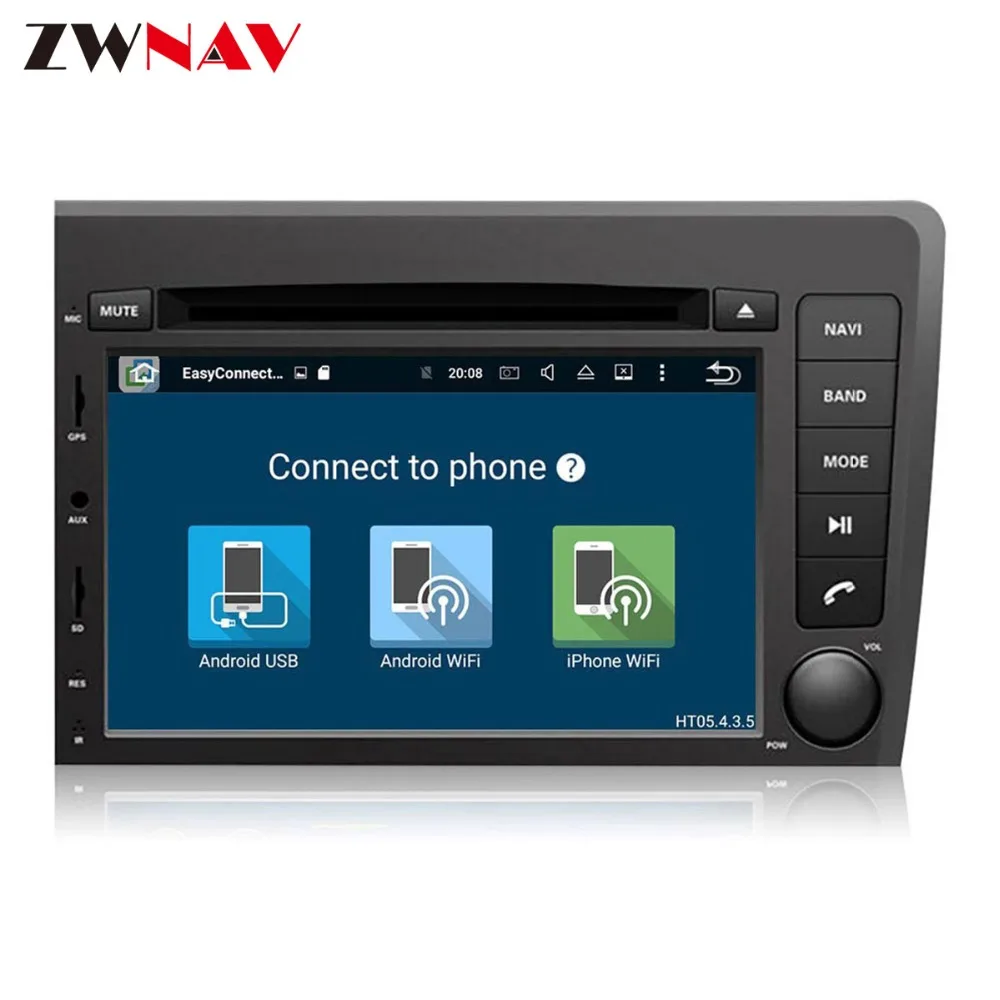 Best ZWNAV Android 9.0 Car DVD Player For VOLVO S60 V70 XC70 2000-2004 Auto GPS Navigation Radio Head Unit BIG Screen 3
