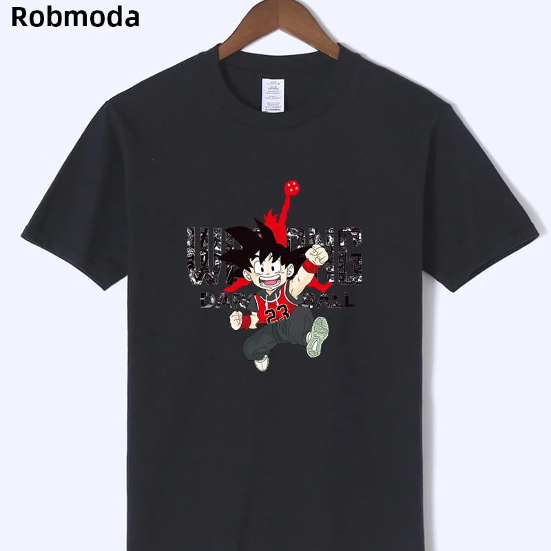 Японского аниме Dragon Ball Z Wukong Футболка с принтом Jordan 23 Мужская облегающая одежда для бодибилдинга белая футболка camiseta hombre