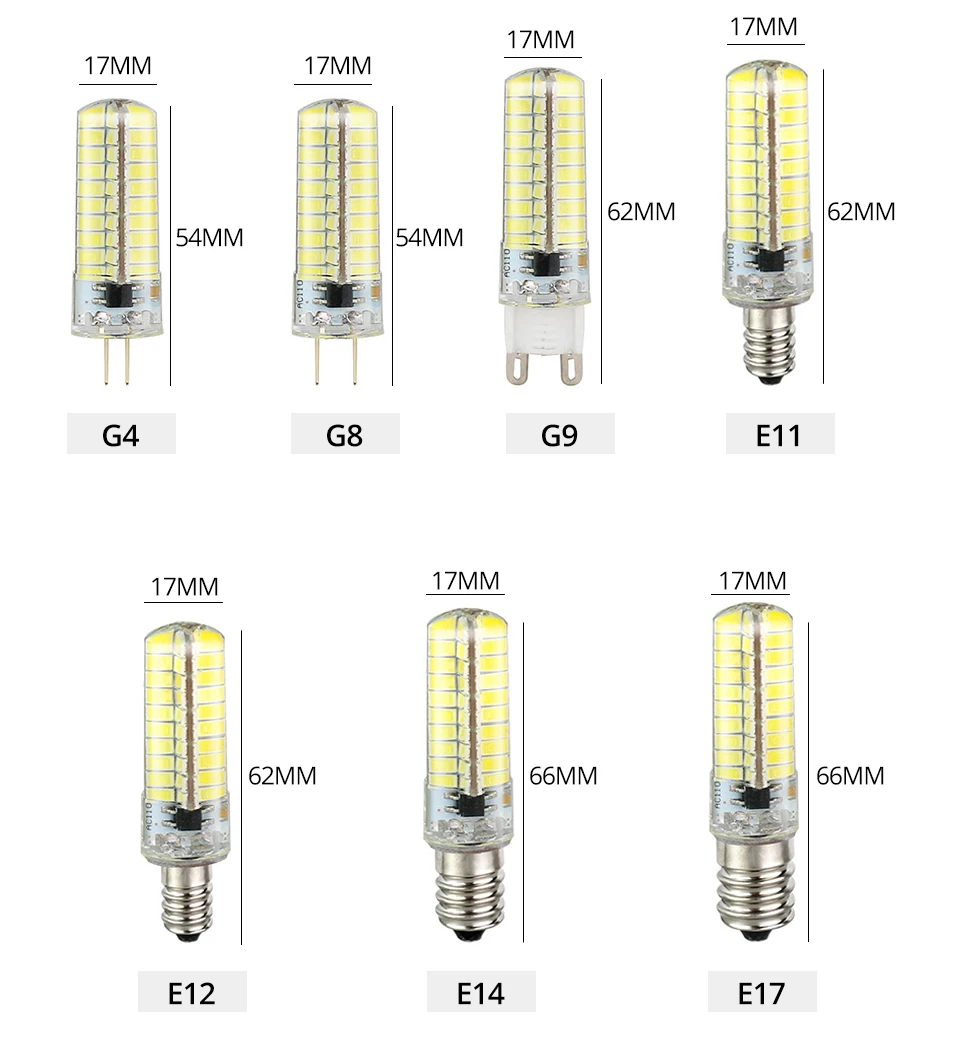 G9 светодиодный 9 W 220 V 110 V E14 светодиодный G4 G9 G8 E11 E12 E17 светодиодный лампы SMD 5730 Мини Силиконовые передвижной лампой с возможностью прикрепления на 30 Вт галогенная лампа для люстры