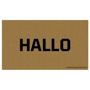 

Hallo Welcome Floor Mats Personalized Entrance Doormat Home Decorative Door Mats Funny Rugs Foot Pad for Rubber Mat Anti-Slip