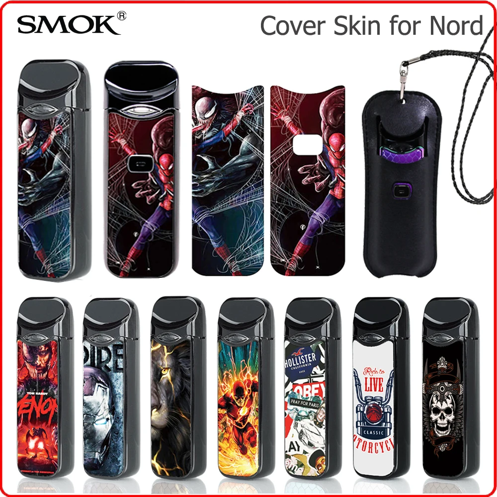 

3D Printing Skin Sticker Spiderman Lanyard Rope for SMOK Nord NOVO Vape Electronic Cigarette Accessories Protective Sleeve
