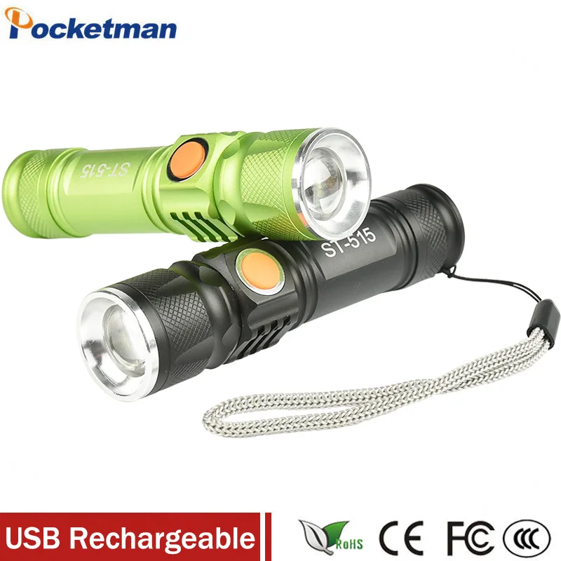 

Portable Light mini USB flashlight XM-L T6 LED torch rechargeable 18650 Built-in battery waterproof flash light 3800 lumen