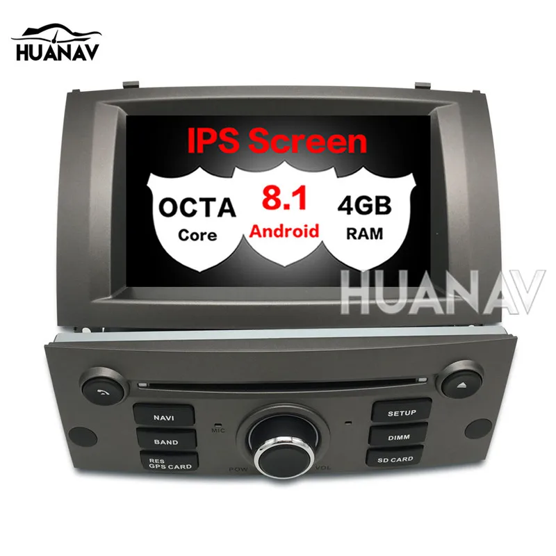 Excellent 7" Android 8.1 Car DVD Player Multimedia Stereo For Peugeot 407 2004 2005 2006 2007 2008 2009 2010 Auto radio GPS Navigation 4