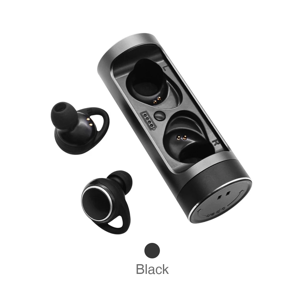 Vapeonly TWS Bluetooth 5,0 беспроводные наушники водонепроницаемые спортивные наушники с зарядной коробкой глубокие басы Наушники для iPhone XS XR X - Цвет: Black