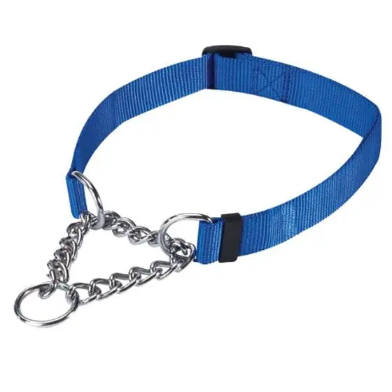 Gear Мартингейл Регулируемый дроссель-стиль ошейник для собаки синий - Цвет: Blue