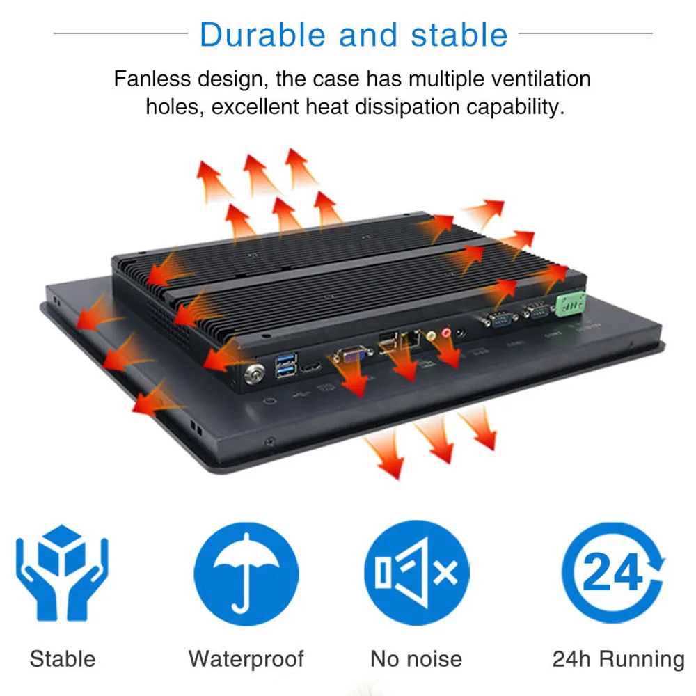 Minisys 15 дюймов резистивный сенсорный экран все-в-одном ПК Intel i5 4210u двухъядерный 1024x768 промышленный Безвентиляторный панельный компьютер для POS