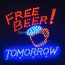 Прямая на заказ 19X19 дюймов Крытая графика ультра яркая завтрашняя пивная бар напиток паба led неоновая вывеска