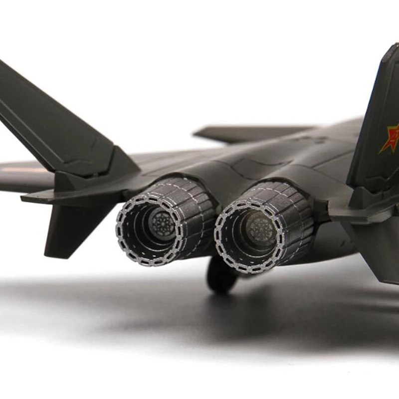 1: 72 ЧЕРНЫЙ Stealth Jet сплава четвёртого поколения истребитель 20 J20 стационарная модель Игрушечная модель самолета статическая модель мемориал