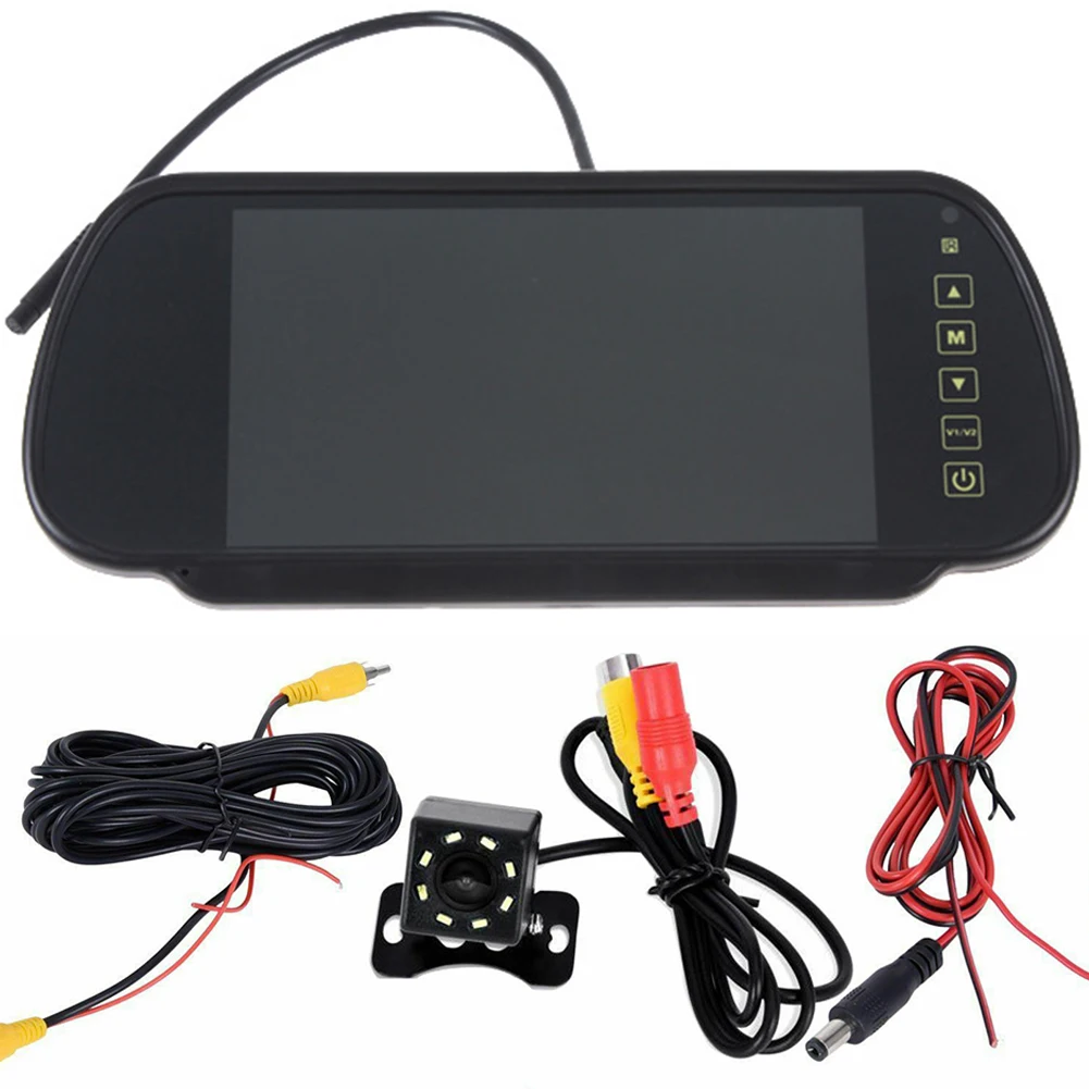 

Safe Wired Assistance Reverse Parking Kit Car Camera Backup Practical Wide Angles LCD Monitor Rear View Accessory Night Vision