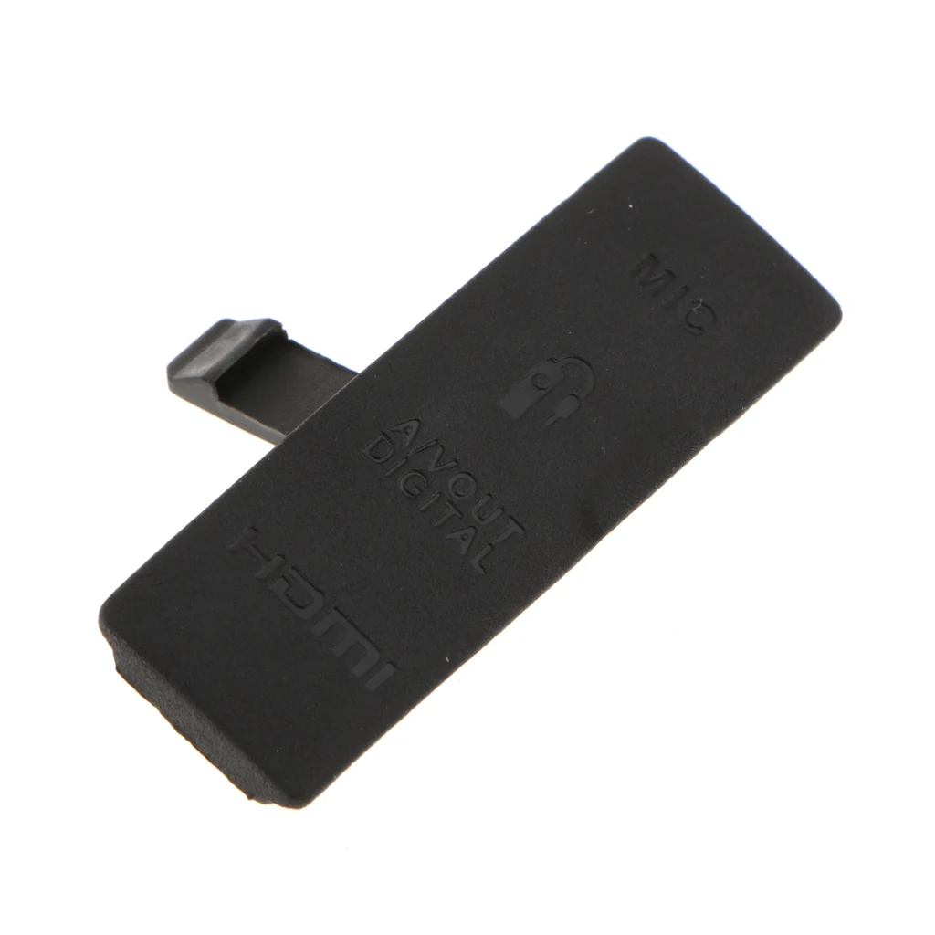 1PC Interface Cap USB/HDMI AV IN/Video OUT Rubber Door Cover Port Skin for Canon EOS 550D - Black durable and long service life