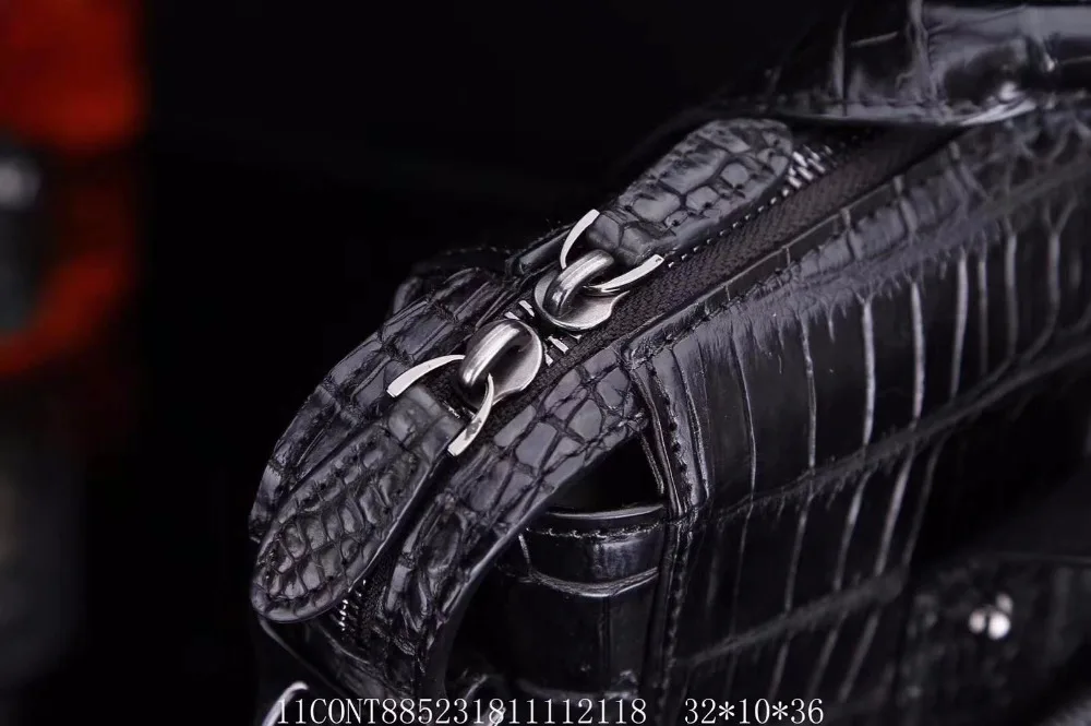 Business Haut Langen Echte Krokodilleder Kopf Luxus Junge Männer Handtasche Riemen tasche 100 Freizeit Qualität gXtnt