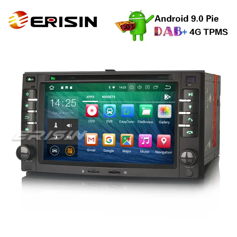 Erisin ES4832K 6 2 &quotAndroid 9 0 OS DAB + автомобильный стерео GPS Sat Nav для KIA CARENS SORENTO SPORTAGE RONDO