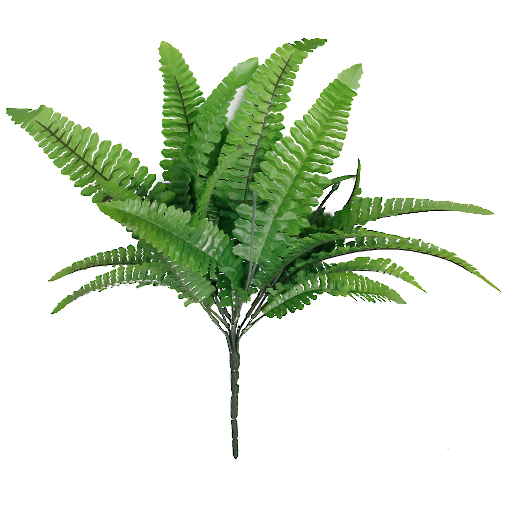 Green Plastic Fern Artificial Grass Leaf Plant Wedding Party Garden Decors