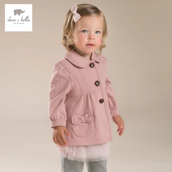

DB4026 davebella autumn new baby girls coat infant clothes toddle coat girls pink outerwear children coat