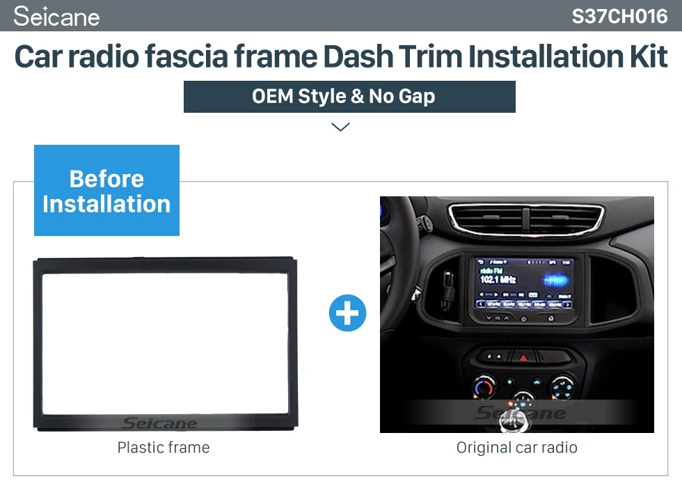 Seicane Top Quality 2DIN GM Chevrolet ONIX Cobalt Left Hand Drive Car Radio Fascia Dash Panel Frame Audio Refit 