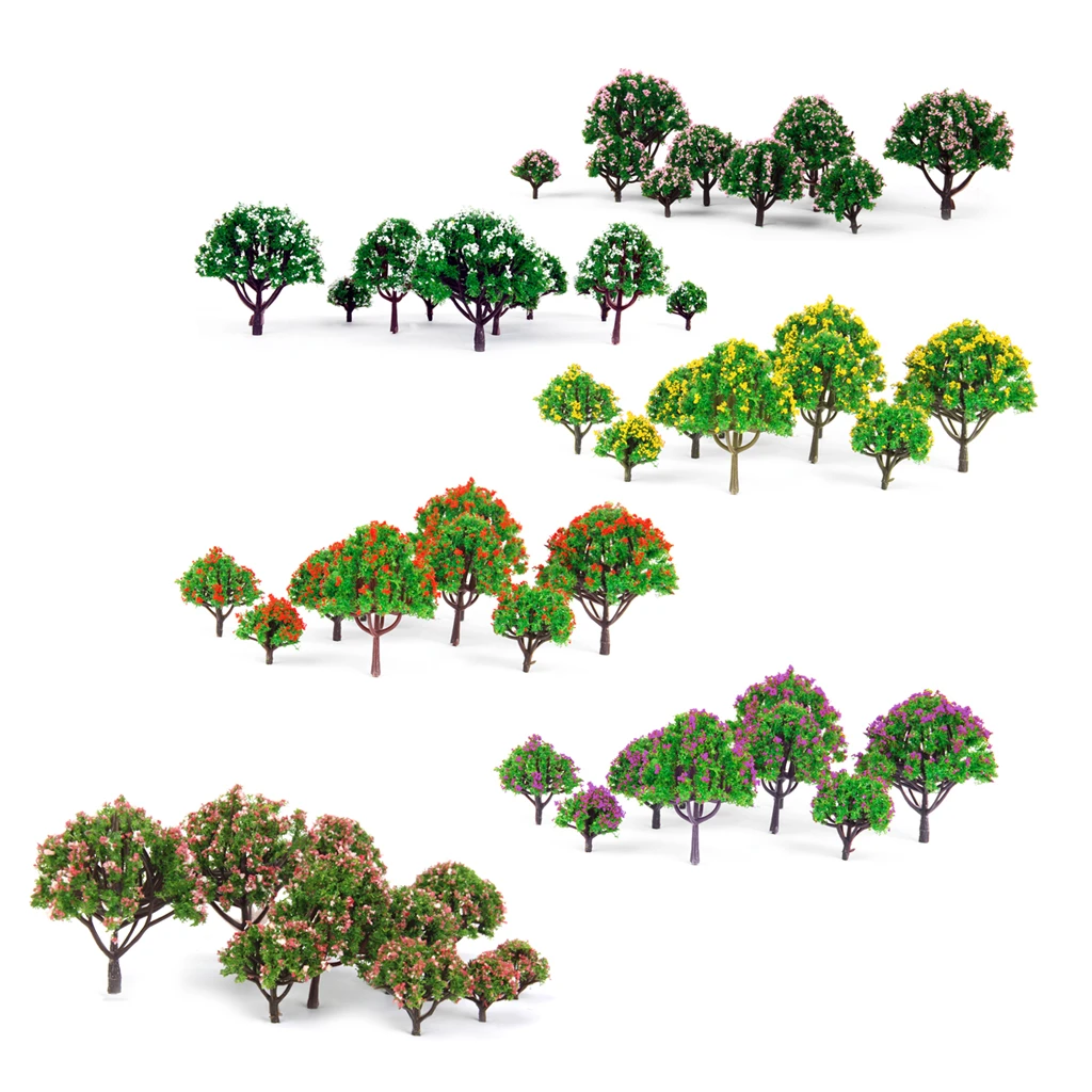 Pacchetto di 70pcs Modello Alberi 1 100 Scala 3-9cm Costruire Paesaggio Pacchetto di 70pcs Modello Alberi 1 100 Scala 3-9cm Costruire Paesaggio