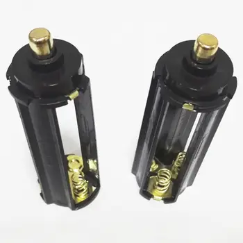 

2pcs Battery Holder Black Cylindrical AAA Plastic Battery Holder Adapter Case Box Flashlight Lamp Adapter Case Converter