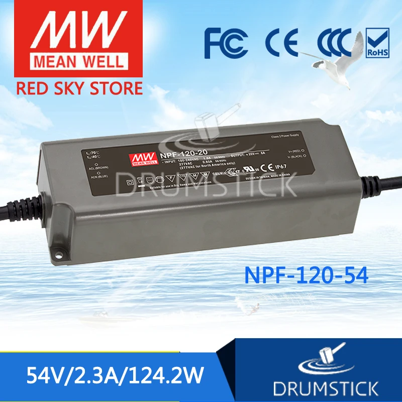 

MEAN WELL NPF-120-54 54V 2.3A meanwell NPF-120 54V 124.2W Single Output LED Switching Power Supply