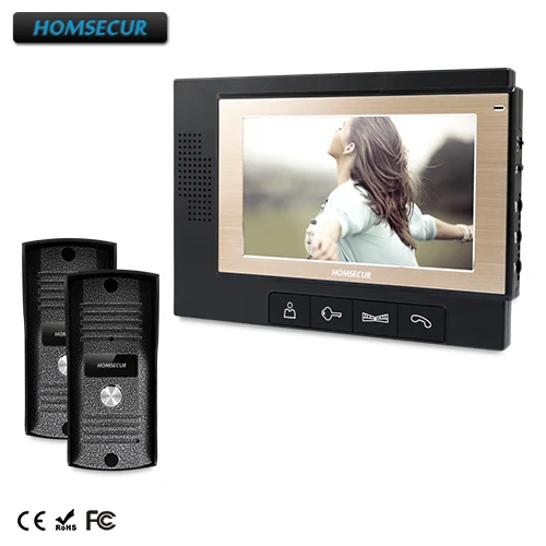 

HOMSECUR 7" Wired Video Door Phone Intercom System with Dual-way Intercom : TC031 + TM702-B