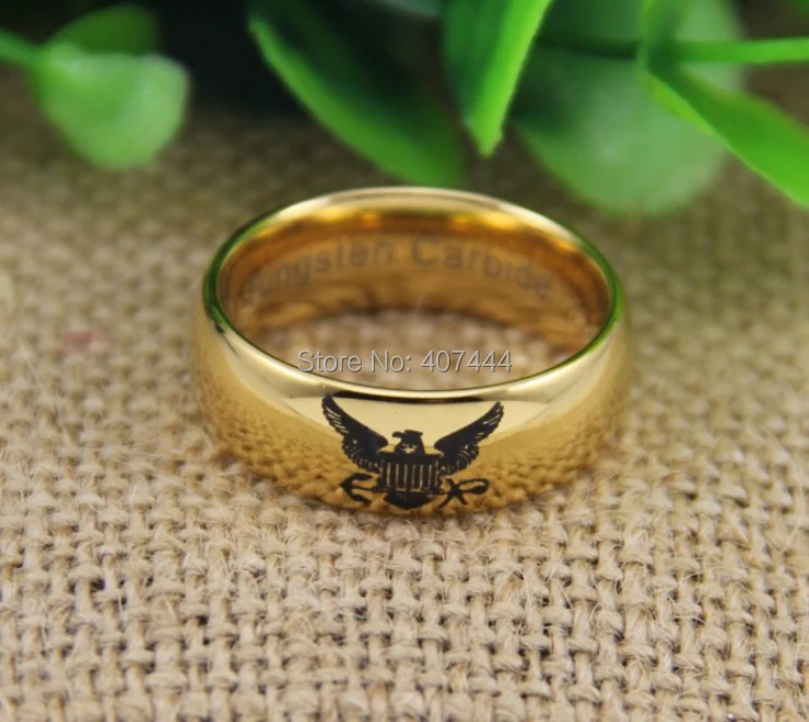 ygk tungsten ring ygk jewelry hot sales 8mm high polish gold color dome us army military ring tungsten wedding rings - Military Wedding Rings ygk tungsten ring ygk jewelry hot sales 8mm high polish gold color dome us army military ring tungsten wedding rings - Military Wedding Rings