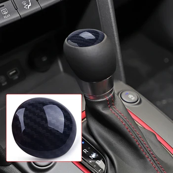 

Carbon Fiber Style Gear Shift Lever Knob Head Decoration Cover Trim fit for Hyundai Kona Encino 2018 Styling Accessories
